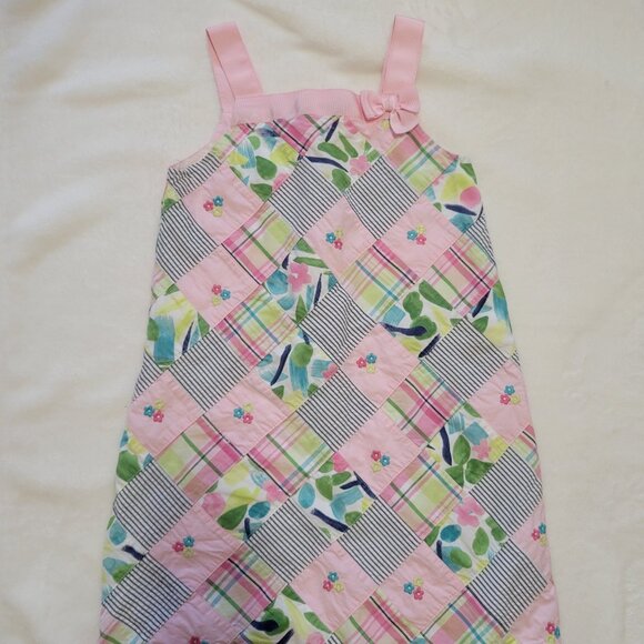 Gymboree Little Girls Size 7 Patchwork Spring/Summer Dress Pre-owned - Picture 1 of 9